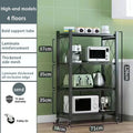 Axyaa Multi-layer Folding Storage Rack with Wheels
