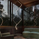 Axyaa Minimalist Line Chandeliers: Elegant LED Pendant Lighting with Magnetic Suction Connection
