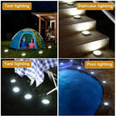 Axyaa Solar Disk Light: Outdoor Garden Spotlight Deck Lamp - Buried LED Decoration