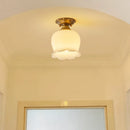 Axyaa Nordic Resin Copper Ceiling Light for Aisle Living Room Decoration