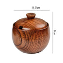 Axyaa Wooden Salt Jar with Spoon | Seasoning Container | Kitchen Spice Organizer