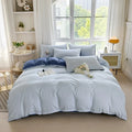 Axyaa Solid Color 4-Piece Bedding Set - Quilt Cover, Bed Sheet, Student Dorm 3-Piece Set