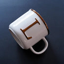 Axyaa Light Luxury Nordic Bone Couple Cup - Gold Relief Ceramic Mug