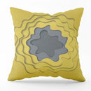 Axyaa Geometric Gray Yellow Pattern Cushion Cover for Living Room Sofa