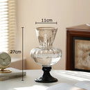 Axyaa Relief Glass Vase: Elegant Hydroponic Plant Pot for Stylish Floral Arrangements