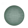 Axyaa Green Plush Round Carpet for Modern Minimalist Home Decor