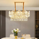 Axyaa Modern Crystal Chandelier Pendant Light - Luxury Decorative Fixture for Home