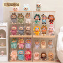 Labubu Plush Dolls Display Box Dustproof Organizer Cabinet for Axyaa Toys