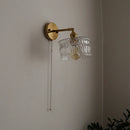 Axyaa LED Copper Glass Wall Light Fixture Retro Style Mirror Bar Lamp