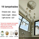 Axyaa Luxury Crystal Chandelier for Living Room and Bedroom Lighting