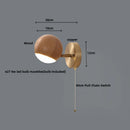 Axyaa LED Wall Sconce Lamp Walnut Wood Base Modern Art Fixture