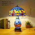 Axyaa Luxe Stained Glass Table Lamp for Living Room and Bedroom