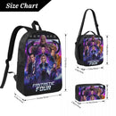 Axyaa 3Pcs Fantastic Four School Bag Set for Girls Boys & Pen Backpack Lunch Box