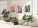 Yayoi Kusama Landscape Canvas Poster - Axyaa Infinite Love Wall Art Prints