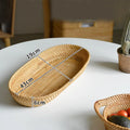 Axyaa Rattan Woven Fruit Bread Snack Basket for Tabletop Storage