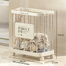 Axyaa Rolling Laundry Hamper with Wheels and Lid for Easy Storage