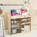 Axyaa Slanted Pen Holder Desk Storage Box with Large Capacity Drawers