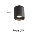 Axyaa LED Ceiling Spotlight: Anti Glare, Adjustable Angle, Surface Mounted Tube Lamp.