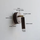 Axyaa Nordic LED Wall Lamp: Modern Minimialist Design, Wood Button Switch, Ideal for Bedroom & Bathroom