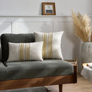 Axyaa Striped Linen Cushion Cover Set, Multicolor Patchwork for Sofa, Couch, Bed