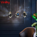 Axyaa Crystal Pendant Chandelier: Luxury Diamond LED Art Lighting for Home Decor & Restaurants