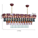 Axyaa Retro Ceramic Pendant Light, LED Dining Room Fixture