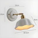 Axyaa Ceramic Sconce with Brass Arm - Handcrafted Porcelain Wall Lighting