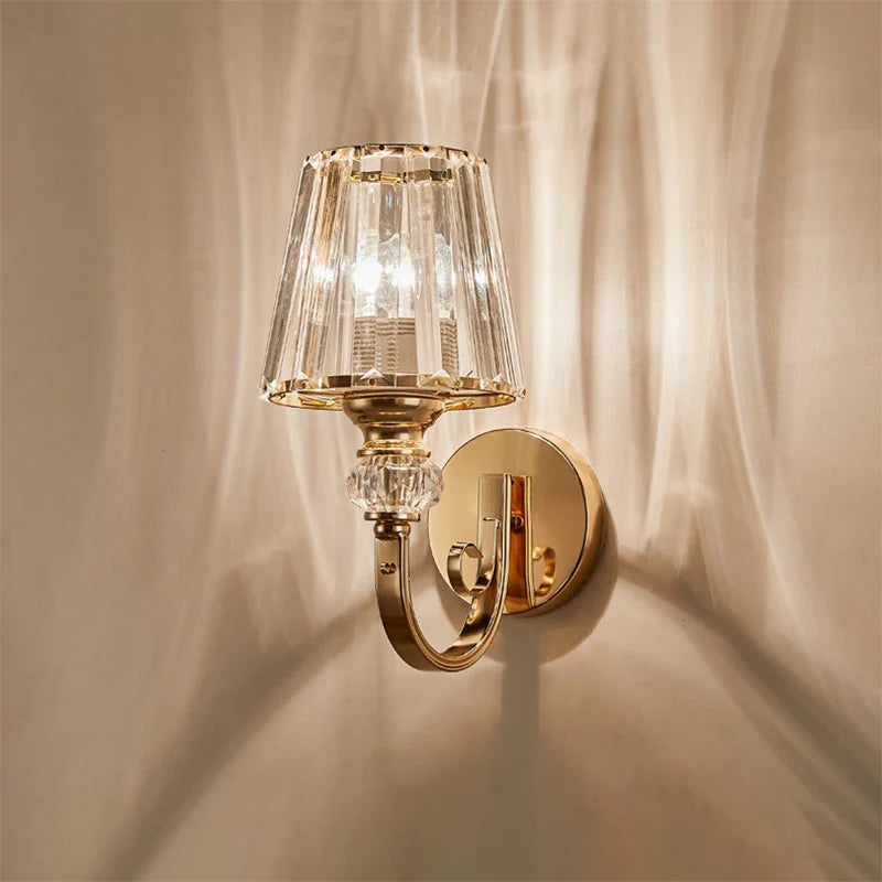Luxury Glass Shade Wall Lamp by Axyaa - Modern Minimalist Lighting for Home Decor