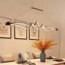 Axyaa Nordic Aluminum Bar LED Chandelier for Stylish Dining and Restaurant Ambiance