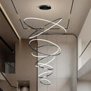 Axyaa Staircase Chandelier: Modern LED Pendant Light for Living Room and Indoor Lighting
