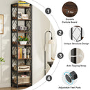 Axyaa 78.7" Tall Narrow 7-Tier Bookshelf for Small Spaces