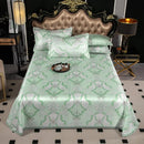 Axyaa Ice Silk Printed Naked Sleeping Mat Set, 230x250cm