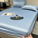 Axyaa Washed Silk Fitted Sheet Set - High-Quality Silky Bed Sheet
