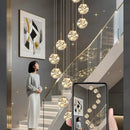 Axyaa Crystal Chandeliers: Modern LED Ceiling Hanging Lights for Living Room