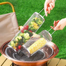 Axyaa Stainless Steel BBQ Grill Basket for Outdoor Camping & Picnic