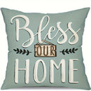 Soft and Comfortable Sweet Home Pattern Design Cushion Cover for Sofa and Chair by Axyaa