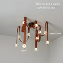 Axyaa Marble Designer Belt Pendant Light: Dimmable Luxury Chandelier