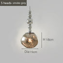 Axyaa Nordic Luxury Round Chandelier for Bar Counter, Bedroom, and Restaurant, Postmodern Lava Lamp