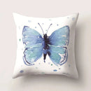 Colorful Watercolor Butterflies Pillow Cover by Axyaa
