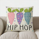 Axyaa Colorful Bunny Butts Happy Bun Pillow Cover