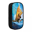 Axyaa Double Layer Pencil Case Moana Cartoon Movie Design Office Supplies Makeup Bag