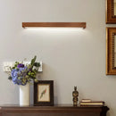 Axyaa Walnut LED Wall Lamp 60/80/120CM: Nordic Wood Sconces for Home Decor