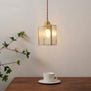 Axyaa Glass Copper Pendant Lamp for Modern Home Decor and Lighting