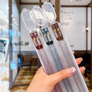 Axyaa Portable Chopsticks Set 24cm - Asian Tableware for Sushi, Chinese, Japanese