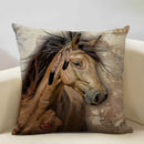 Luxury Axyaa Horse Cushion Cover 45x45cm Linen Pillow Case for Home Decor