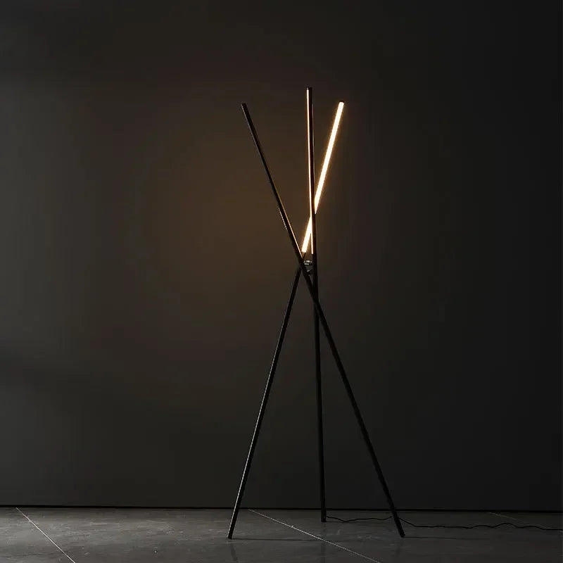 Axyaa Nordic LED Floor Lamp - Minimalist Aluminum Vertical Lights for Living Room