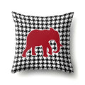 Axyaa Elephant Pattern Polyester Cushion Cover 45x45cm Home Decor Square Pillowcase