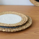 Axyaa Woven Round Table Mat Coaster Pad Nordic Style Desk Accessory