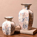 Axyaa Modern Black Gold Marbled Ceramic Vase for Wedding Decoration
