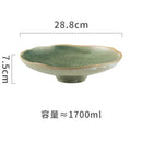 Axyaa Ceramic High-Footed Seafood Sashimi & Sushi Plates Set - Retro Restaurant Tableware
